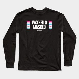 Vaxxed and Masked (Blue Vax) Long Sleeve T-Shirt